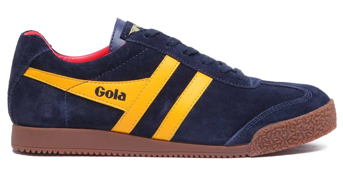 Gola Classics Harrier Zapatillas de deporte de ante con cordones para hombre en naranja marino