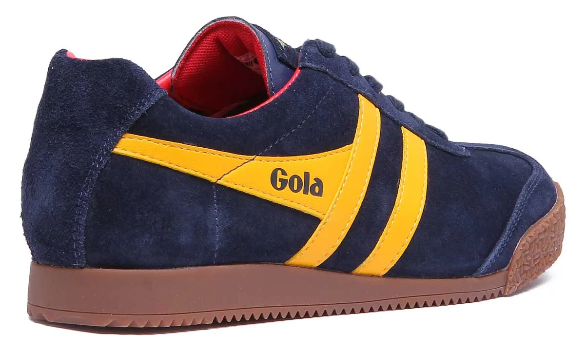 Gola Classics Harrier Zapatillas de deporte de ante con cordones para hombre en naranja marino