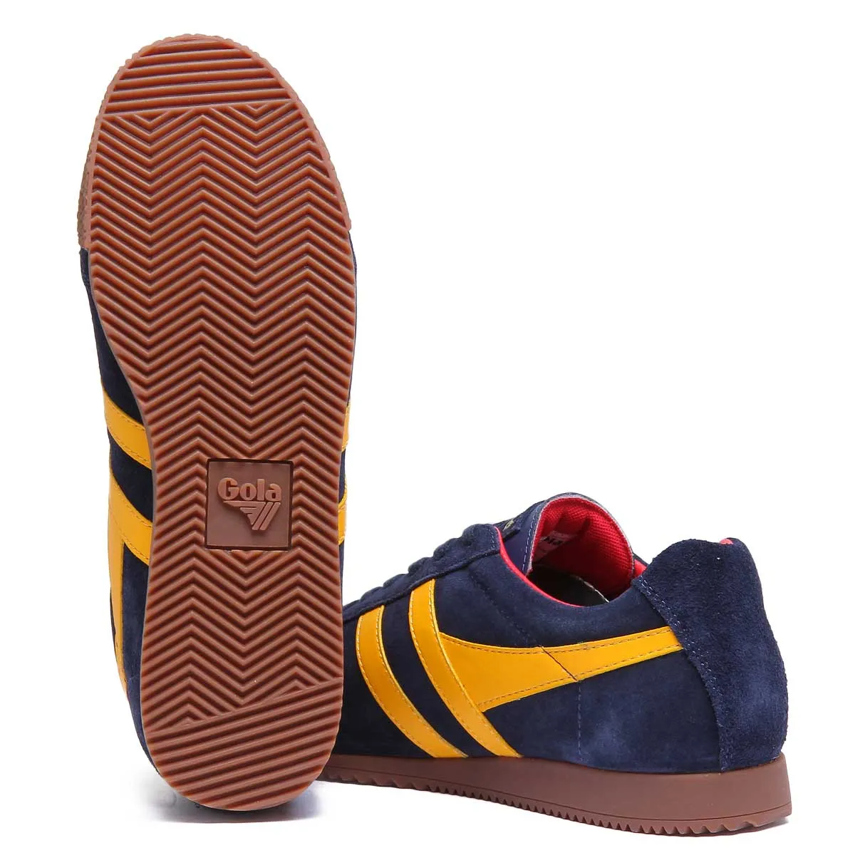 Gola Classics Harrier Zapatillas de deporte de ante con cordones para hombre en naranja marino