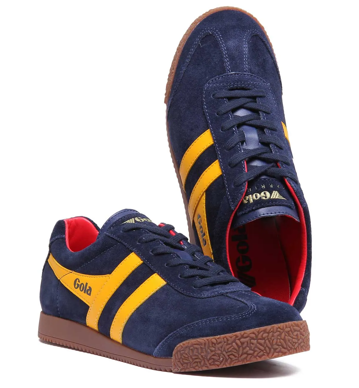 Gola Classics Harrier Zapatillas de deporte de ante con cordones para hombre en naranja marino