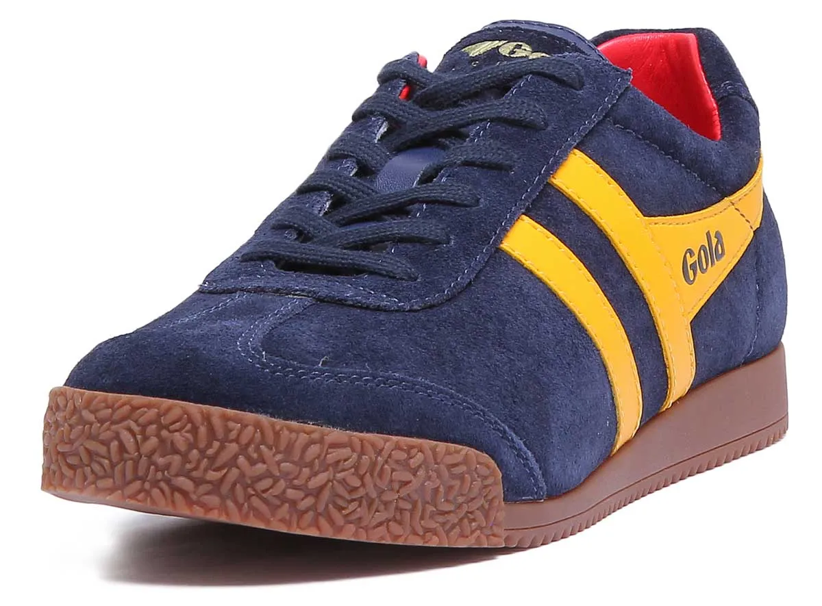 Gola Classics Harrier Zapatillas de deporte de ante con cordones para hombre en naranja marino