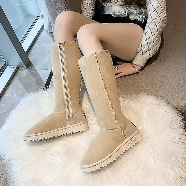 INVIERNO CALIENTE 2022 NUEVA MODA DE TUBO ALTO ALLMATCH BOTAS DE NIEVE GRUESAS CáLIDAS CON CREMALLERA LATERAL BOTAS DE NIEVE BO