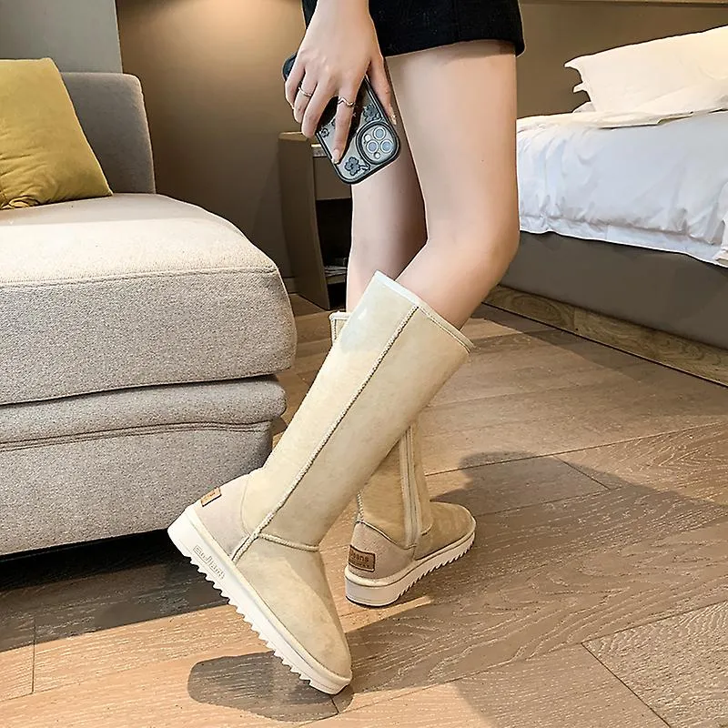 INVIERNO CALIENTE 2022 NUEVA MODA DE TUBO ALTO ALLMATCH BOTAS DE NIEVE GRUESAS CáLIDAS CON CREMALLERA LATERAL BOTAS DE NIEVE BO