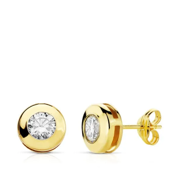 Juego Oro Pendientes + Collar 7mm.