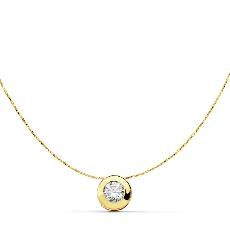 Juego Oro Pendientes + Collar 7mm.