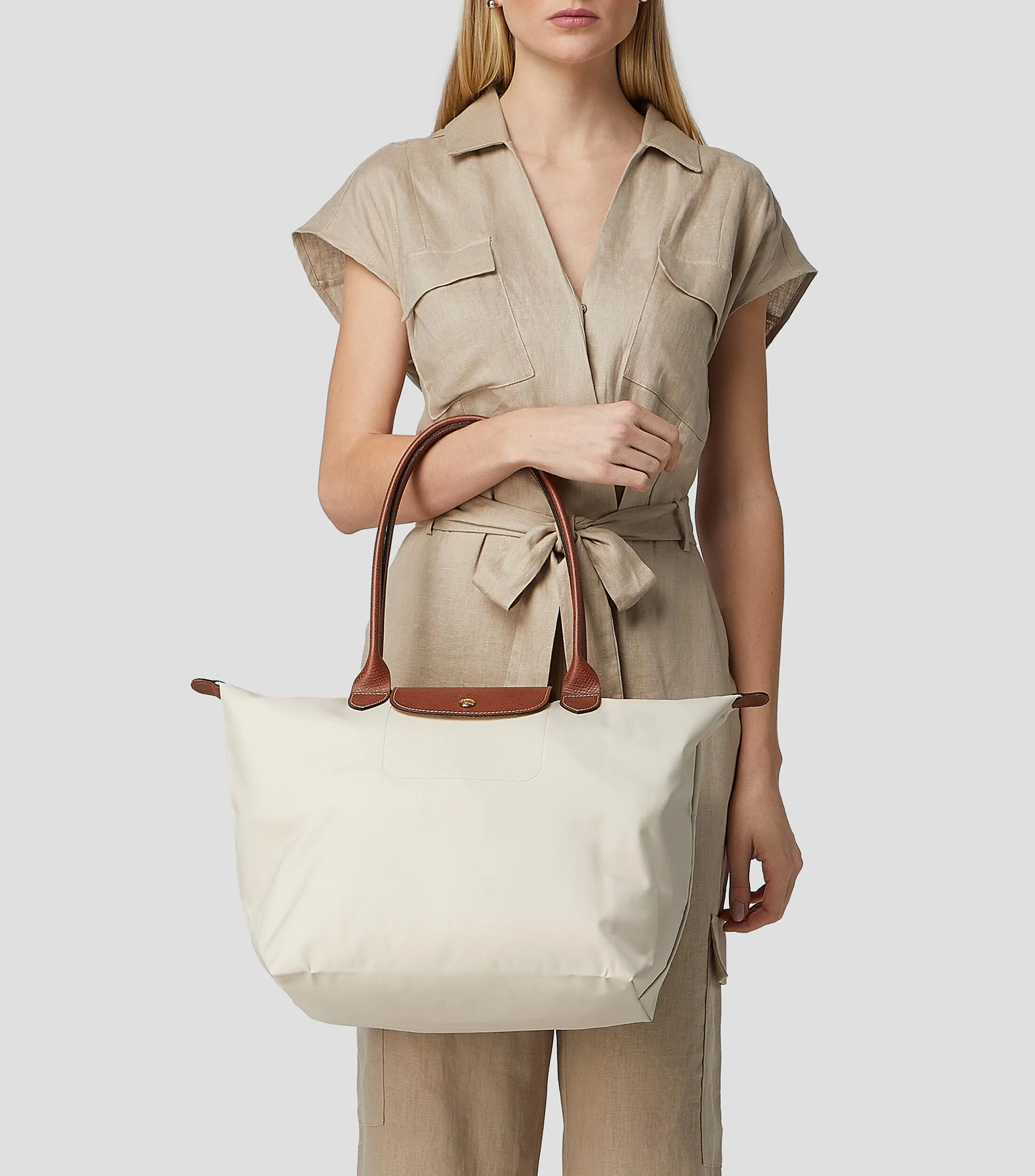 Longchamp Bolso Tote Le Pliage L Rosa Claro Mujer