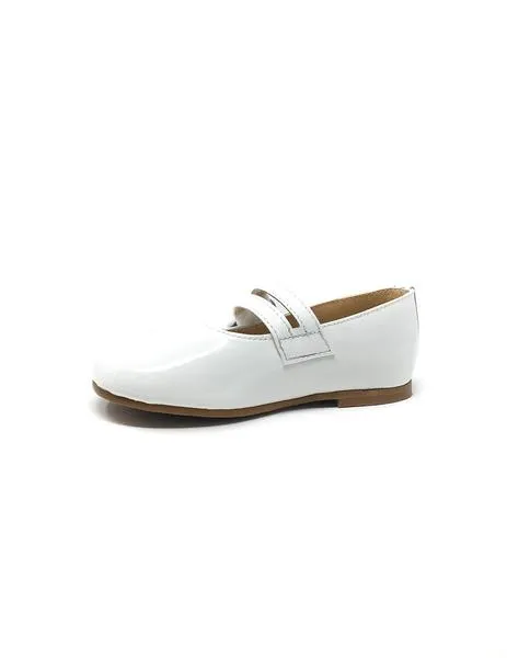 mercedita charol blanco de velcro