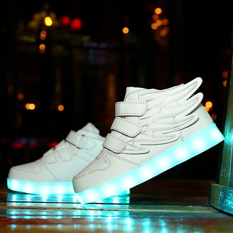 Miman Led Light Up Sneaker Con Ala USB Recargable Intermitente Zapatillas Led Zapatos de Disfraces Para Niños Pequeños Niños Niñ