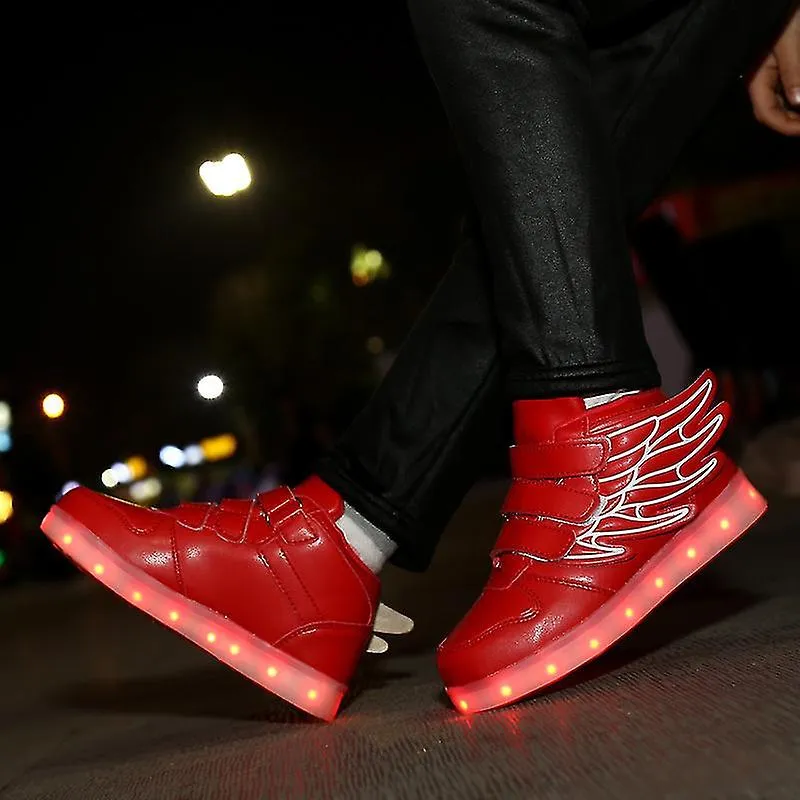 Miman Led Light Up Sneaker Con Ala USB Recargable Intermitente Zapatillas Led Zapatos de Disfraces Para Niños Pequeños Niños Niñ