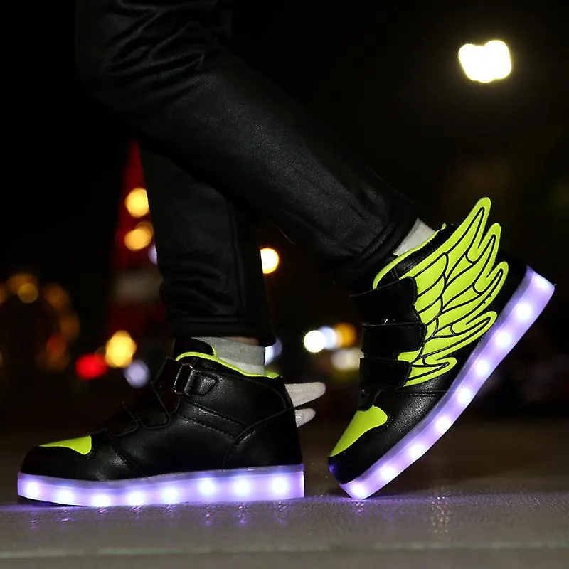Miman Led Light Up Sneaker Con Ala USB Recargable Intermitente Zapatillas Led Zapatos de Disfraces Para Niños Pequeños Niños Niñ