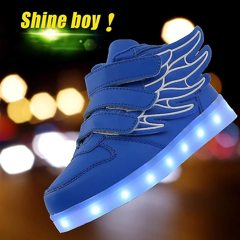 Miman Led Light Up Sneaker Con Ala USB Recargable Intermitente Zapatillas Led Zapatos de Disfraces Para Niños Pequeños Niños Niñ