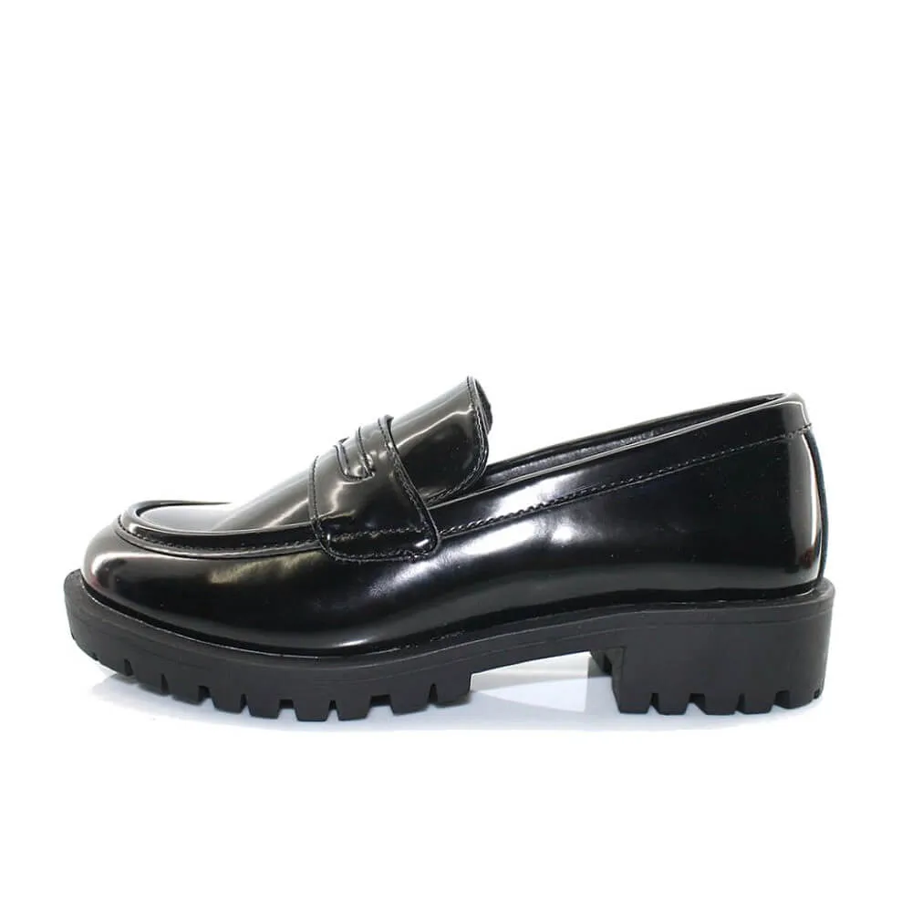 Mocasines Colegiales Para Niña Negro B&W