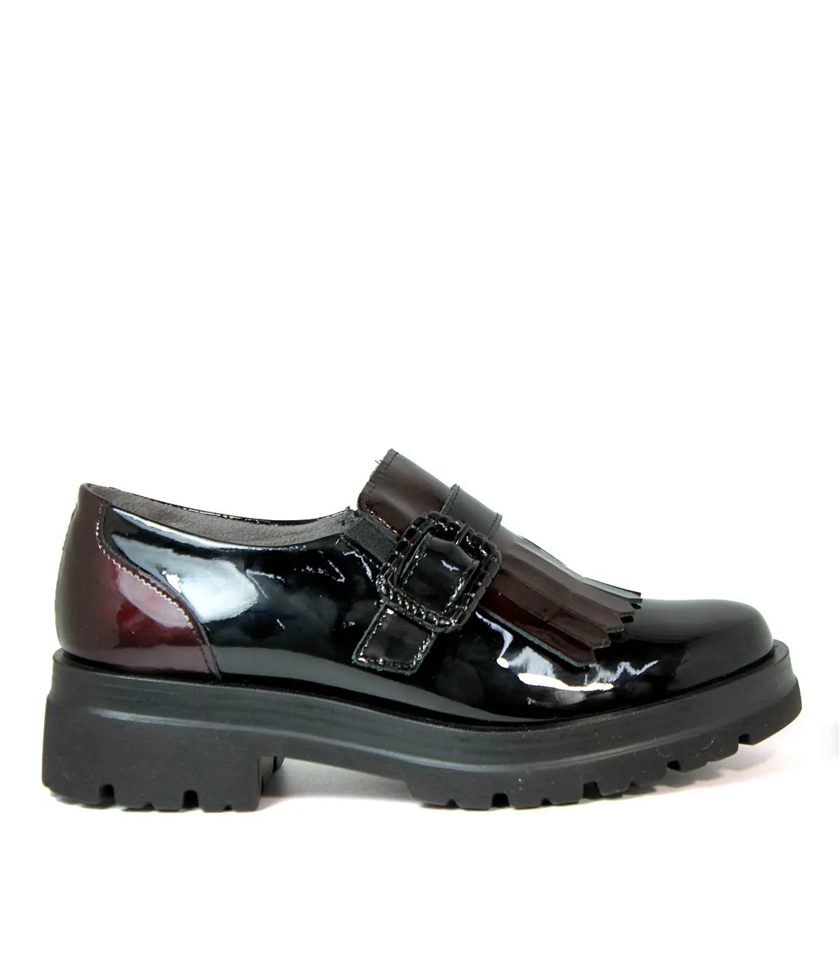 MOCASINES DE CHAROL 5361 NEGROBURDEOS