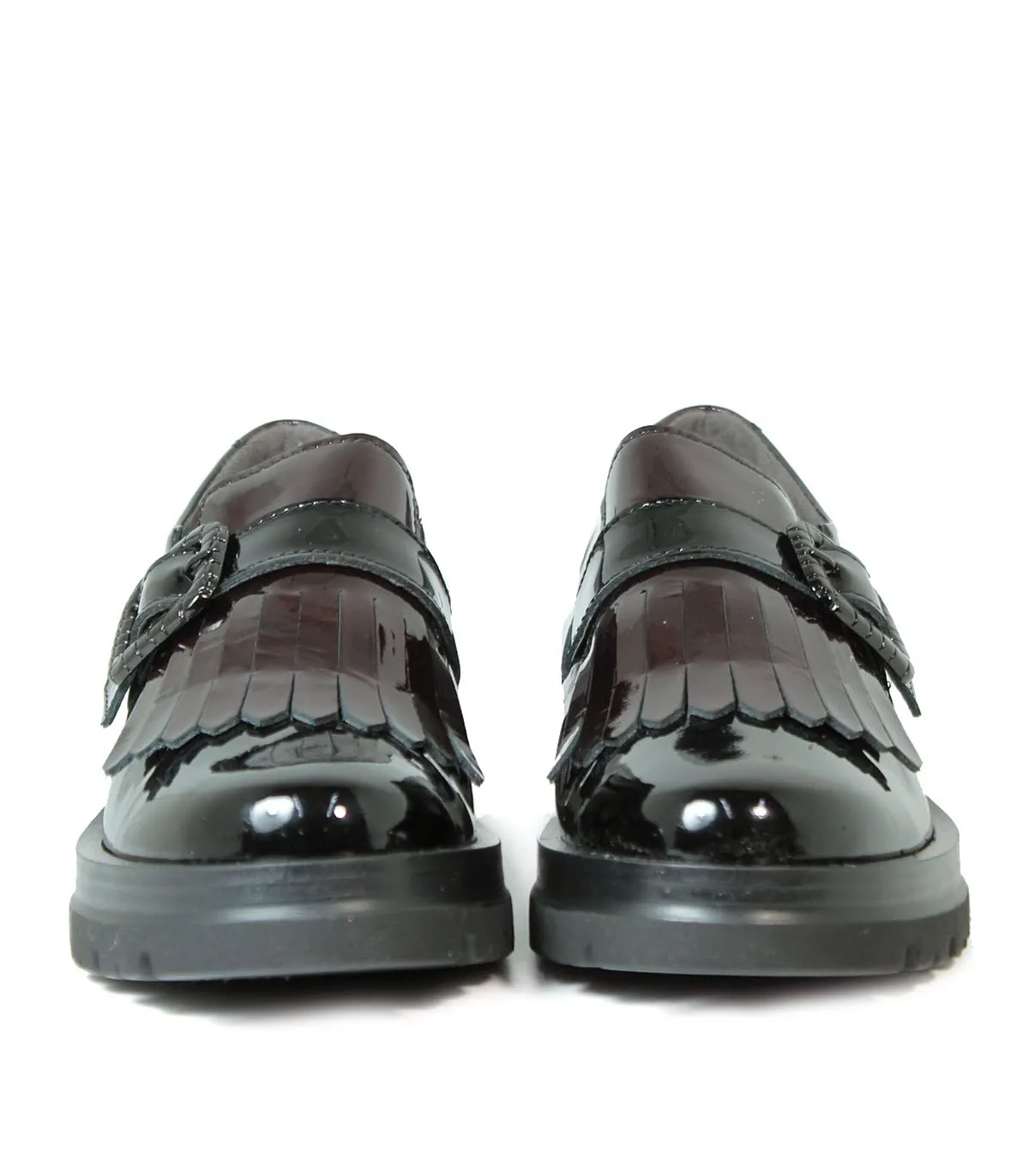 MOCASINES DE CHAROL 5361 NEGROBURDEOS