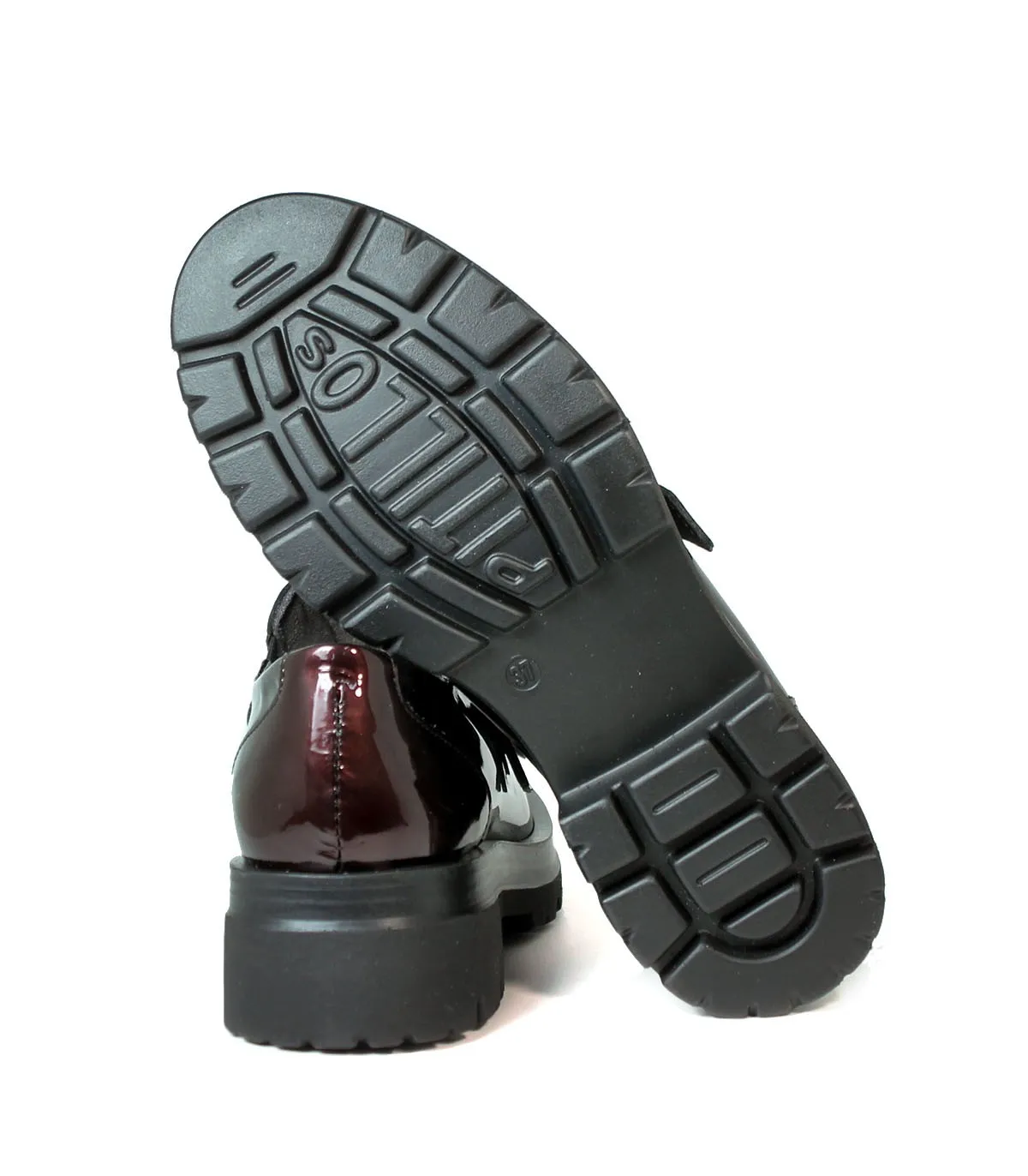 MOCASINES DE CHAROL 5361 NEGROBURDEOS