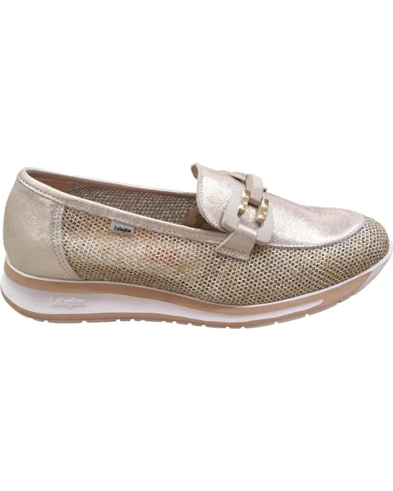 Mocasines de Mujer CALLAGHAN MOCASIN METALIZADO PLATINO