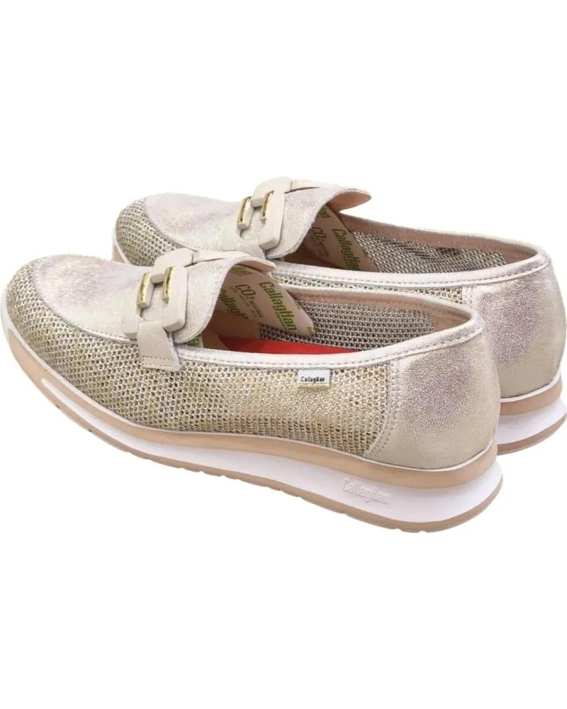 Mocasines de Mujer CALLAGHAN MOCASIN METALIZADO PLATINO