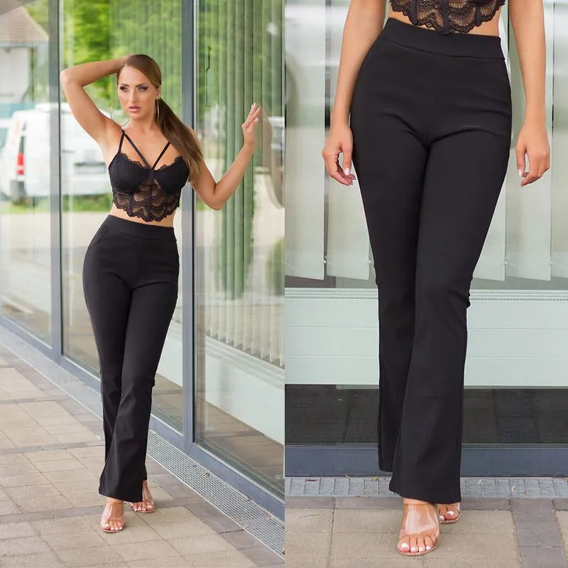 Moda Pantalón Acampanado Negro