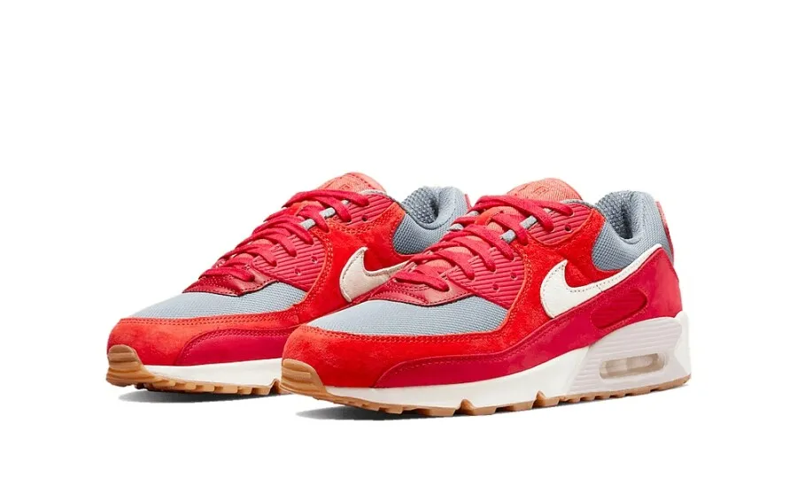 Nike Air Max 90 Premium Gym Red Smoke Grey Gum