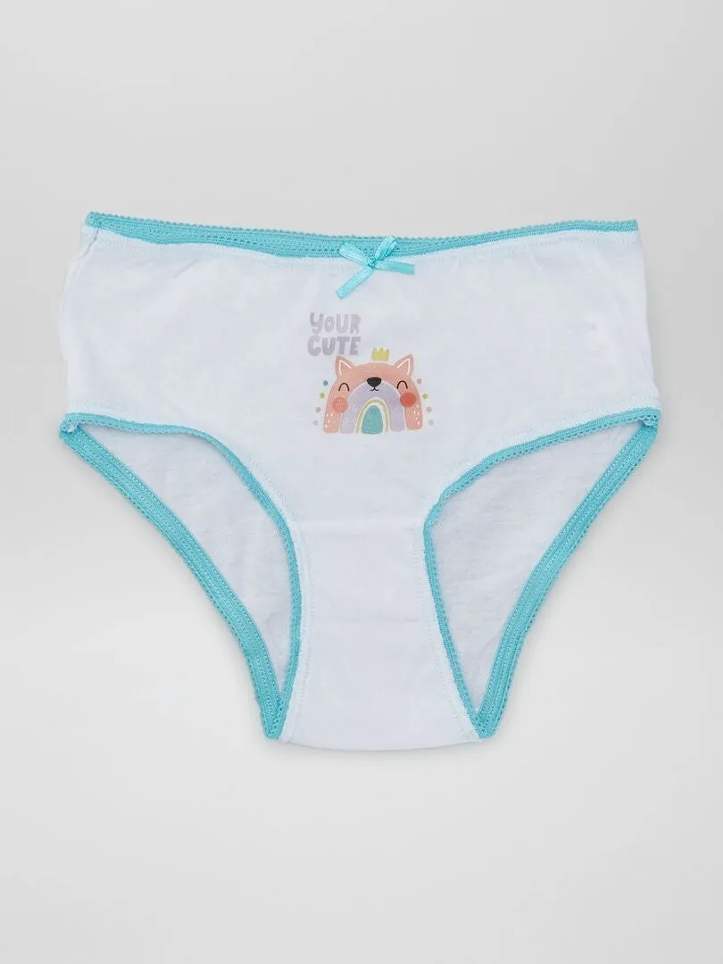 PACK DE 5 BRAGUITAS CON ESTAMPADOS  ROSA