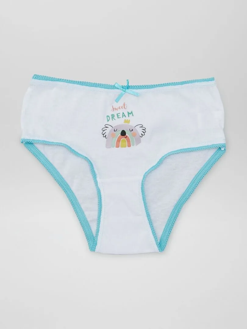 PACK DE 5 BRAGUITAS CON ESTAMPADOS  ROSA