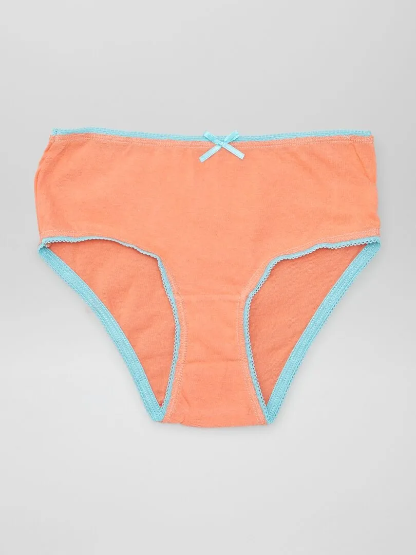 PACK DE 5 BRAGUITAS CON ESTAMPADOS  ROSA