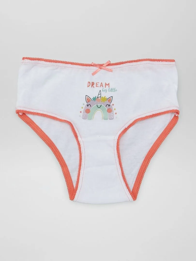 PACK DE 5 BRAGUITAS CON ESTAMPADOS  ROSA