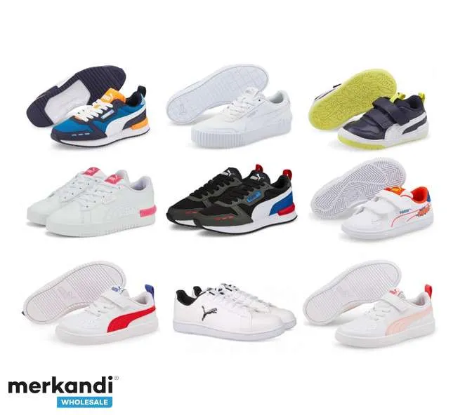 PACK DE ZAPATILLAS MIXTAS PARA NIñOS PUMA  120 PARES / ¡PRECIOS REBAJADOS!