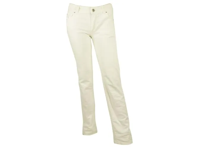 PANTALóN BLANCO KITON CLASSIC CIGARETTE PANTALONES DE ALGODóN BAUMWALLE  SZ 40 
