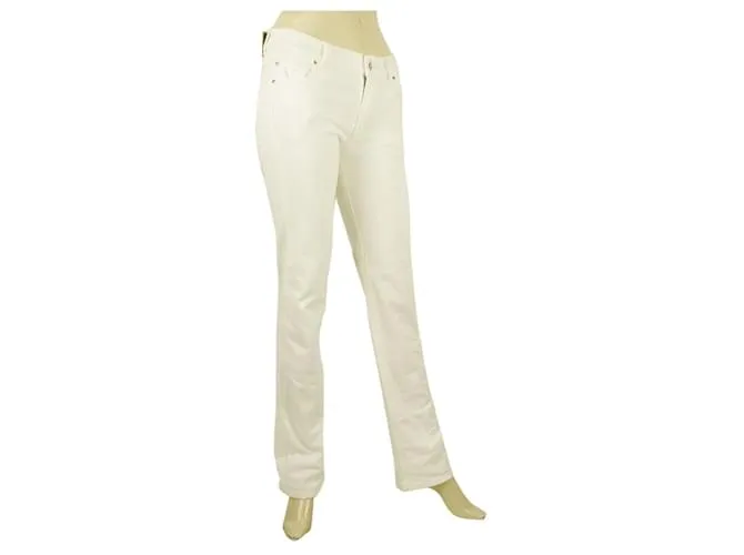 PANTALóN BLANCO KITON CLASSIC CIGARETTE PANTALONES DE ALGODóN BAUMWALLE  SZ 40 