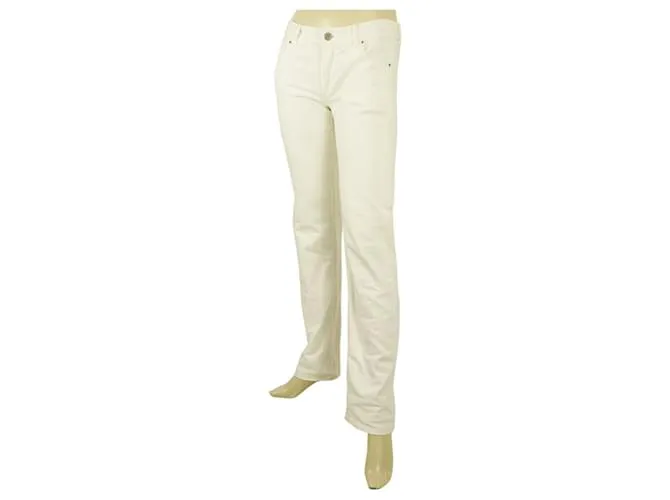 PANTALóN BLANCO KITON CLASSIC CIGARETTE PANTALONES DE ALGODóN BAUMWALLE  SZ 40 