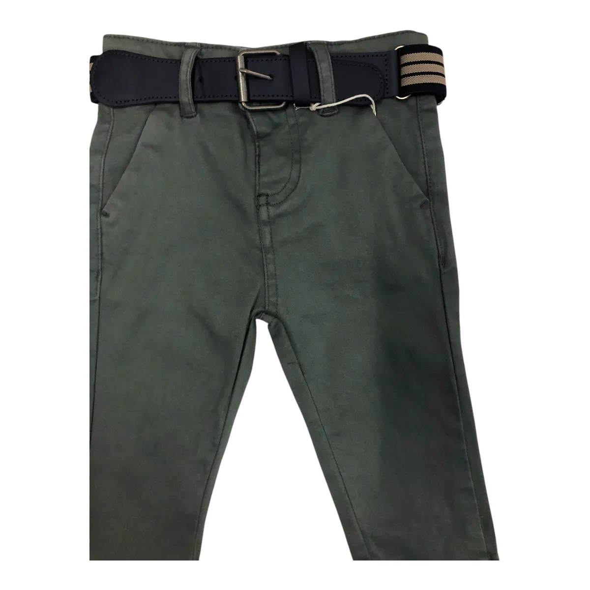 Pantalón Con Cinturón Verde Oscuro Para Bebé Niño LOSAN