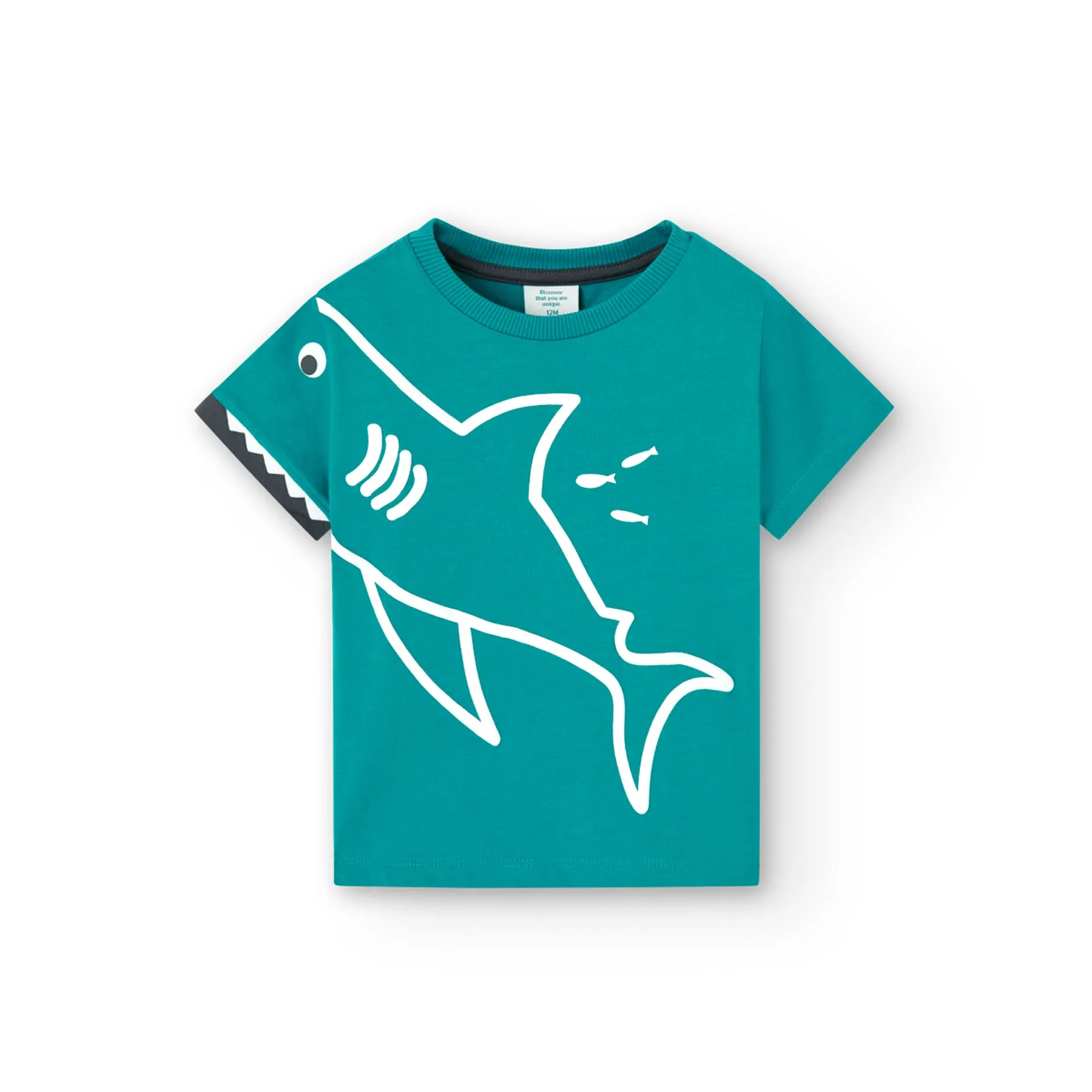 Playera De Punto Estampado Tiburón Para Niño BOBOLI