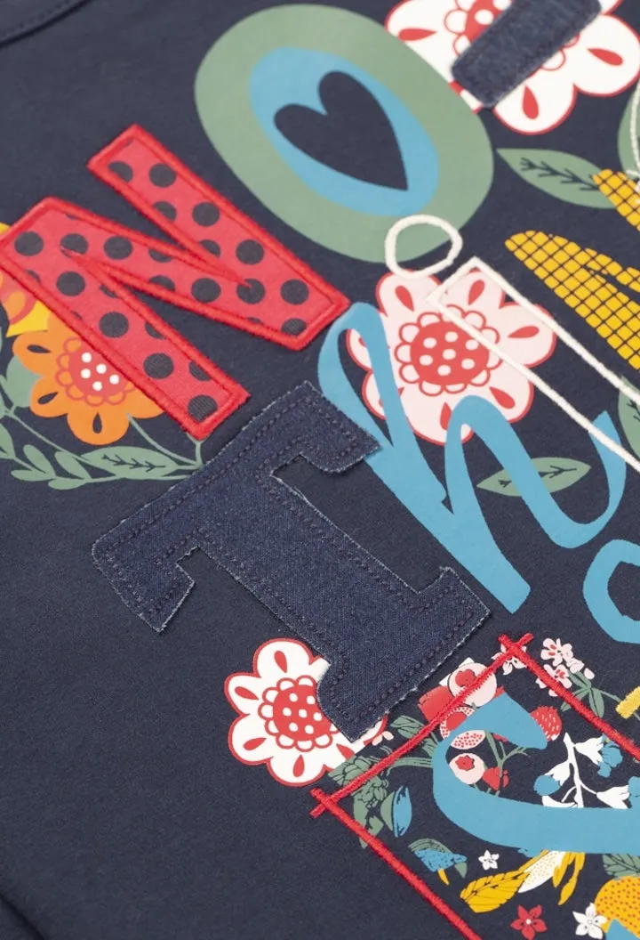 Playera de punto floral para niña BOBOLI
