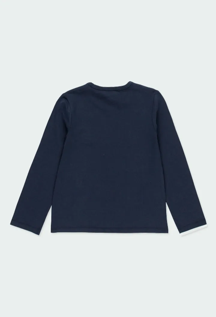 Playera de punto floral para niña BOBOLI