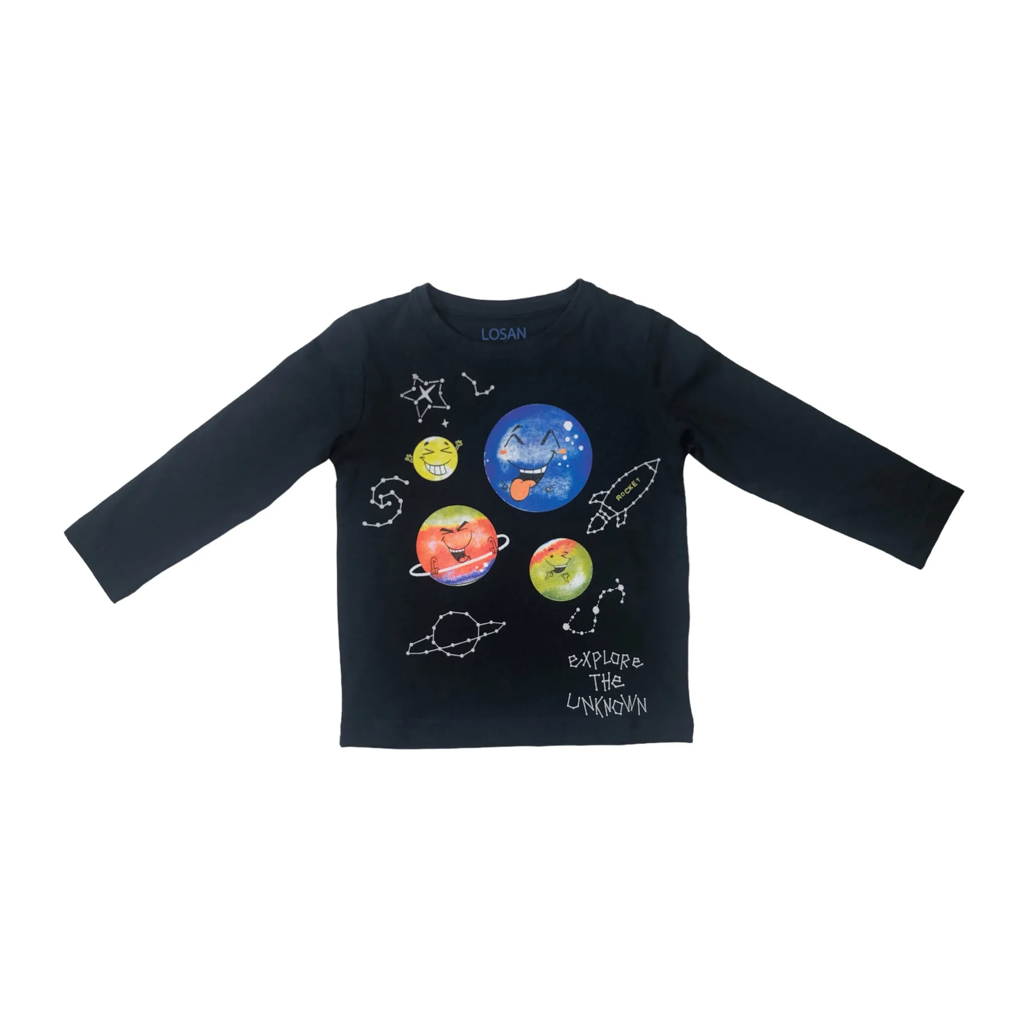Playera Estampado Planetas para niño Losan