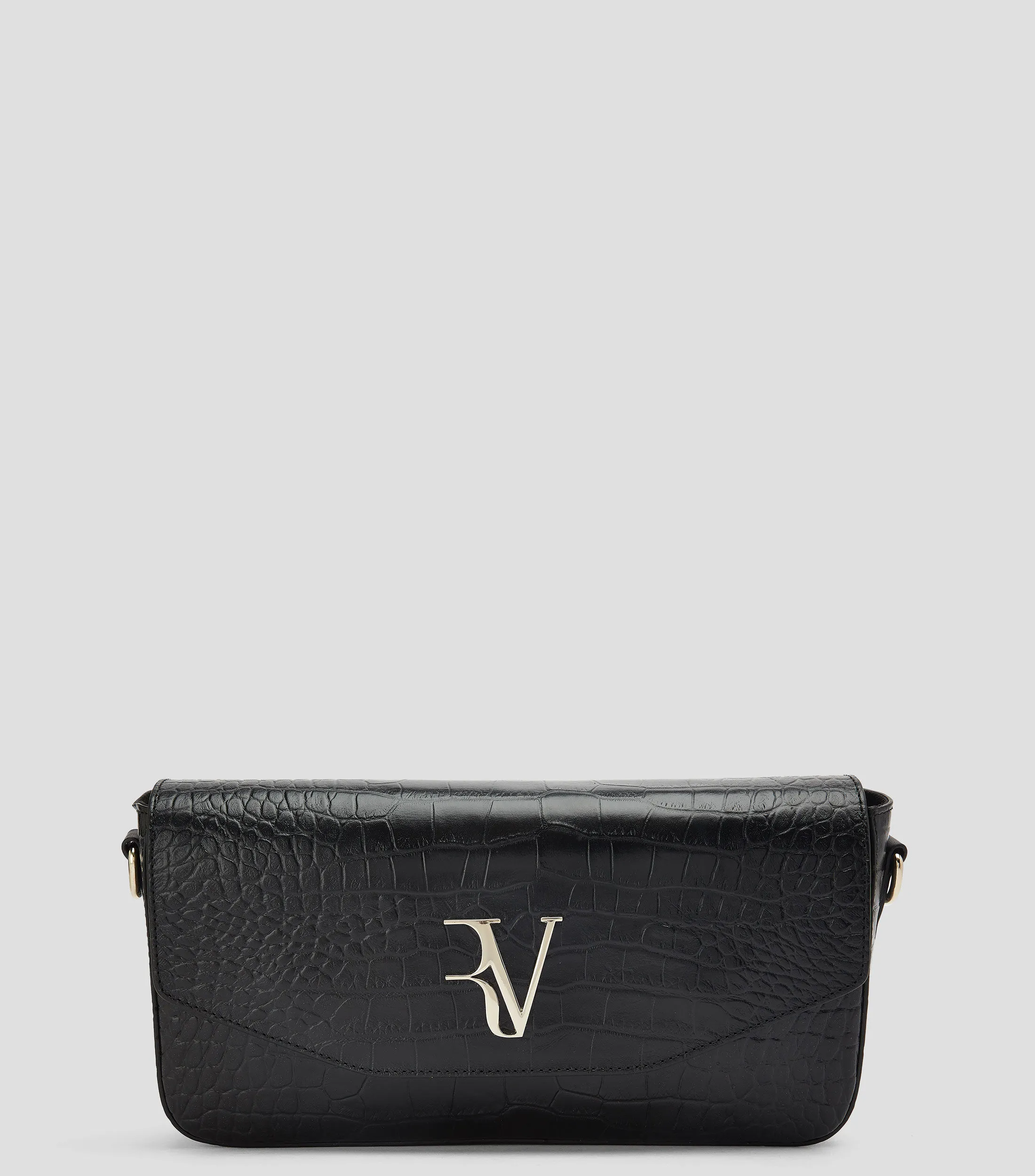 Roberto Verino Bolso shoulder en piel Negro Miranda Animalskin Mujer