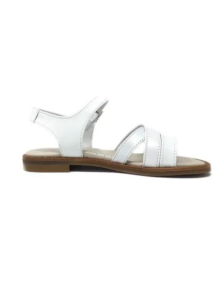 sandalia charol blanco combinado