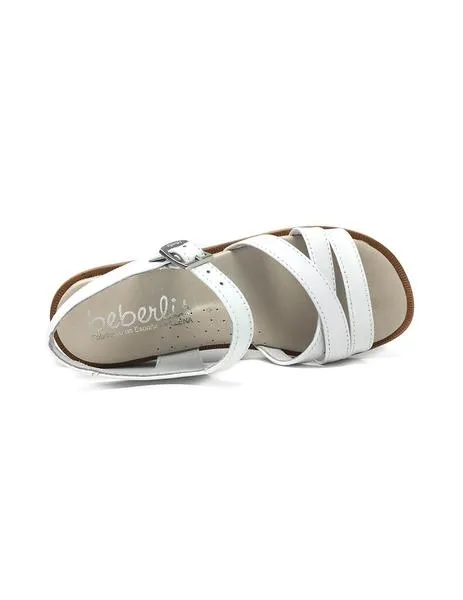 sandalia charol blanco combinado