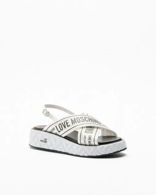 Sandalias de plataforma Love Moschino JA16315I0I Blanco