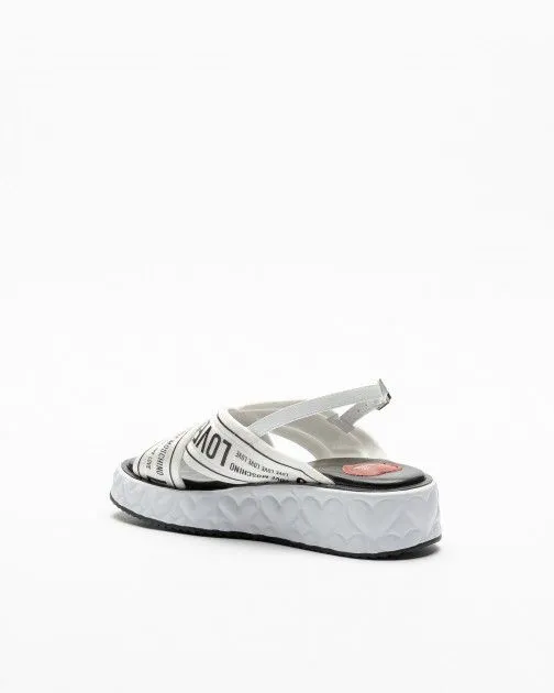 Sandalias de plataforma Love Moschino JA16315I0I Blanco