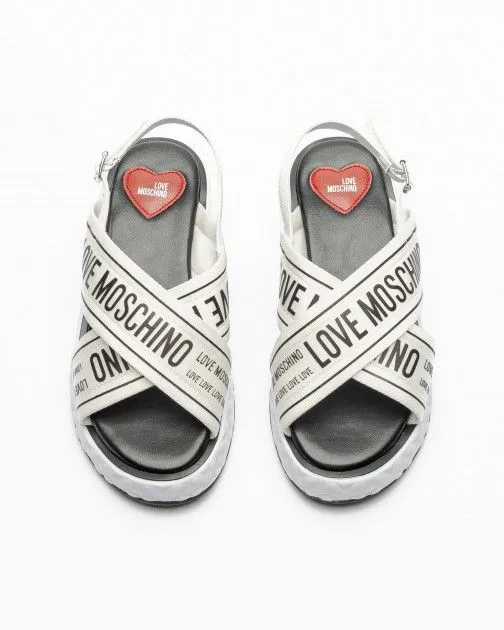 Sandalias de plataforma Love Moschino JA16315I0I Blanco