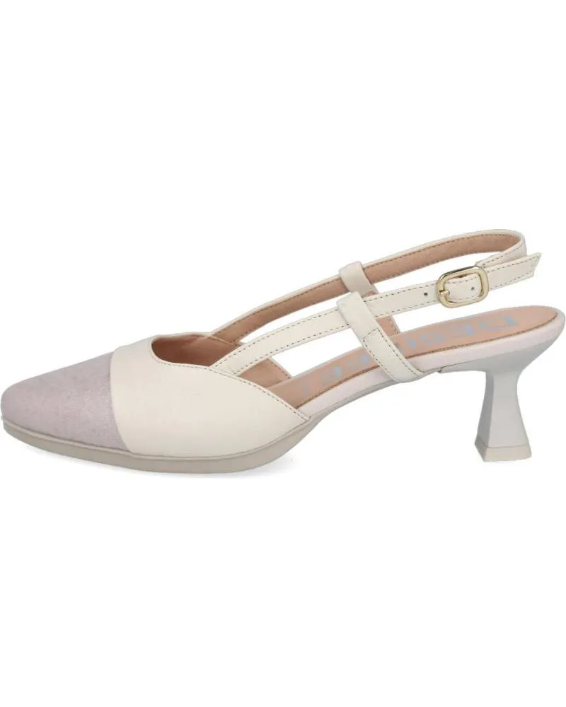 Sandalias DESIREÉ  de Mujer DESIREE MAIA25 ZAPATOS DE PIEL CON TACON BAJO PARA MUJER  BEIGE