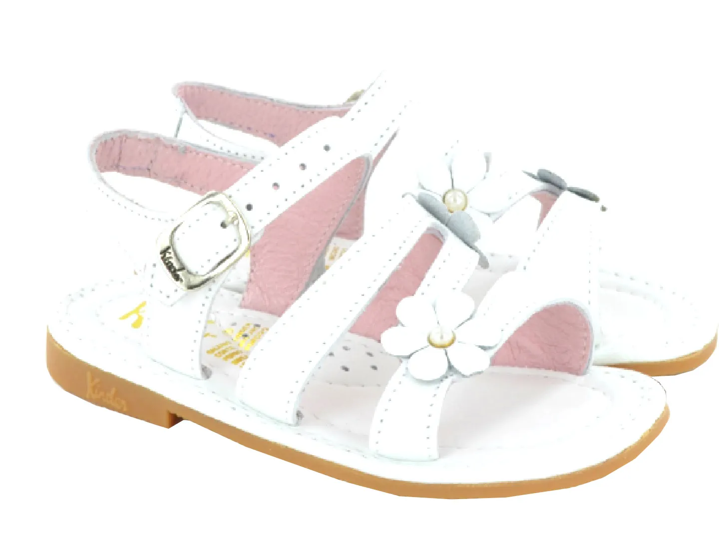 Sandalias Kinder 6615 Blanco Para Niña