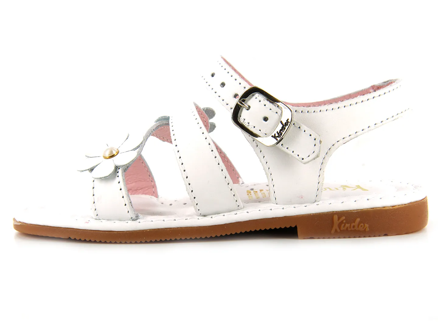 Sandalias Kinder 6615 Blanco Para Niña