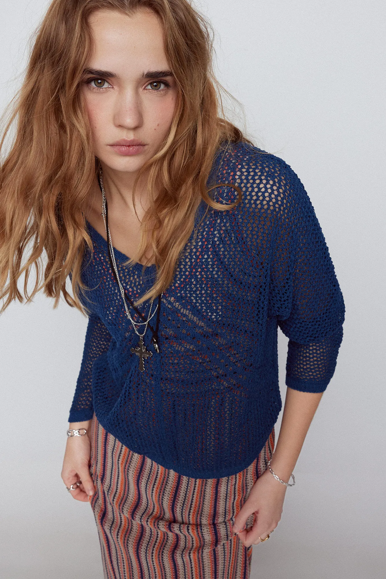 Slowlove Jersey punto calado