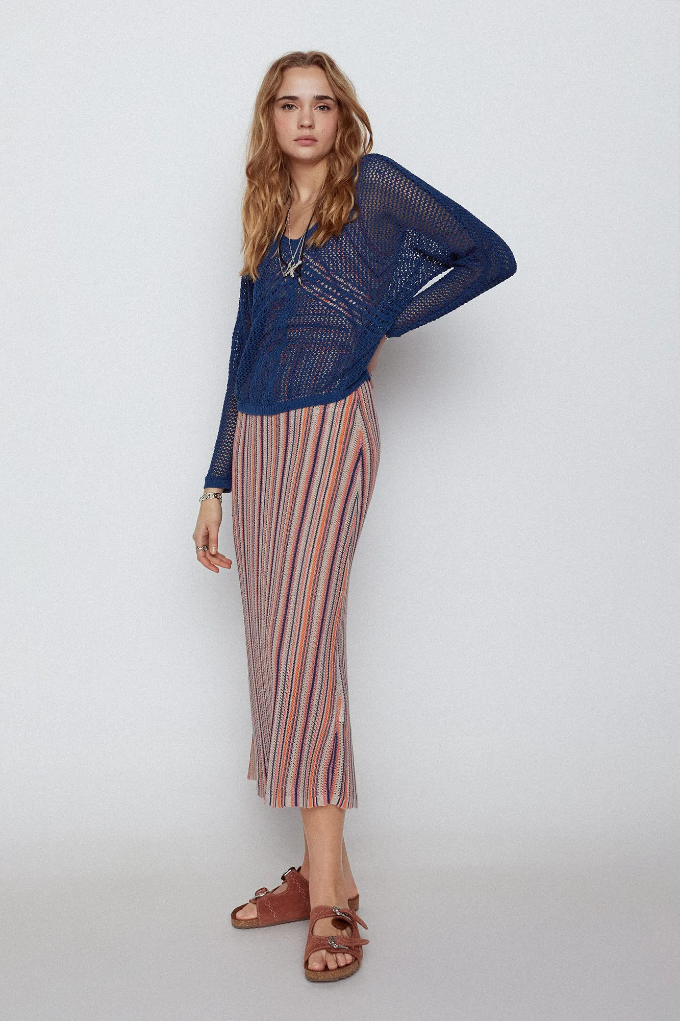 Slowlove Jersey punto calado