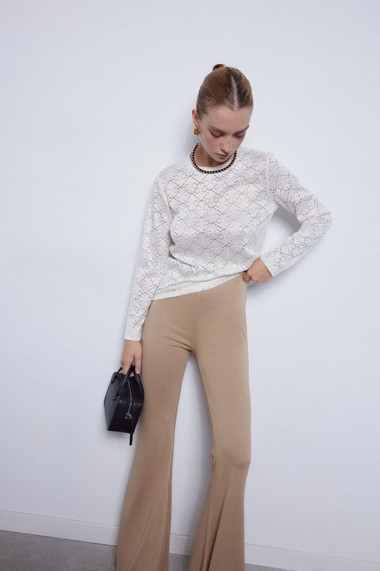 Slowlove Pantalón campana de punto