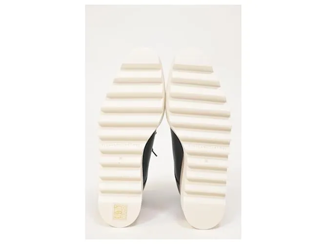 Stella Mc Cartney Zapatos de plataforma con cordones Elyse de Stella McCartney en cuero sintético negro 
