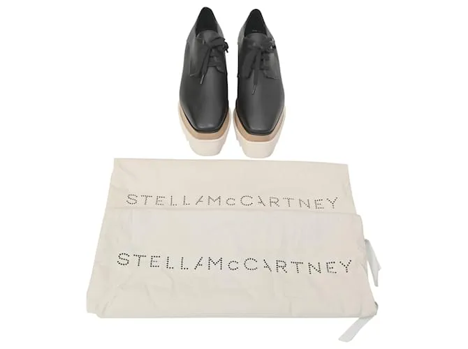 Stella Mc Cartney Zapatos de plataforma con cordones Elyse de Stella McCartney en cuero sintético negro 